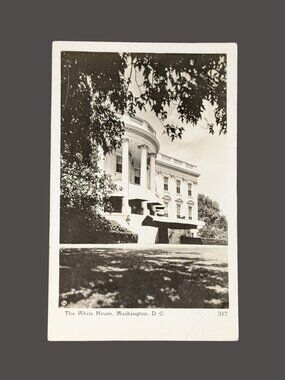 10/$25 Vintage Postmarked 1947 The White House Real Photo Postcard RPPC